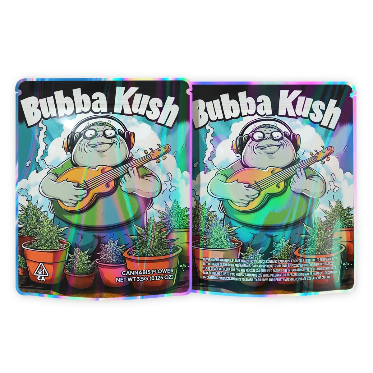 Bubba Kush Mylar Bags 3.5 Grams