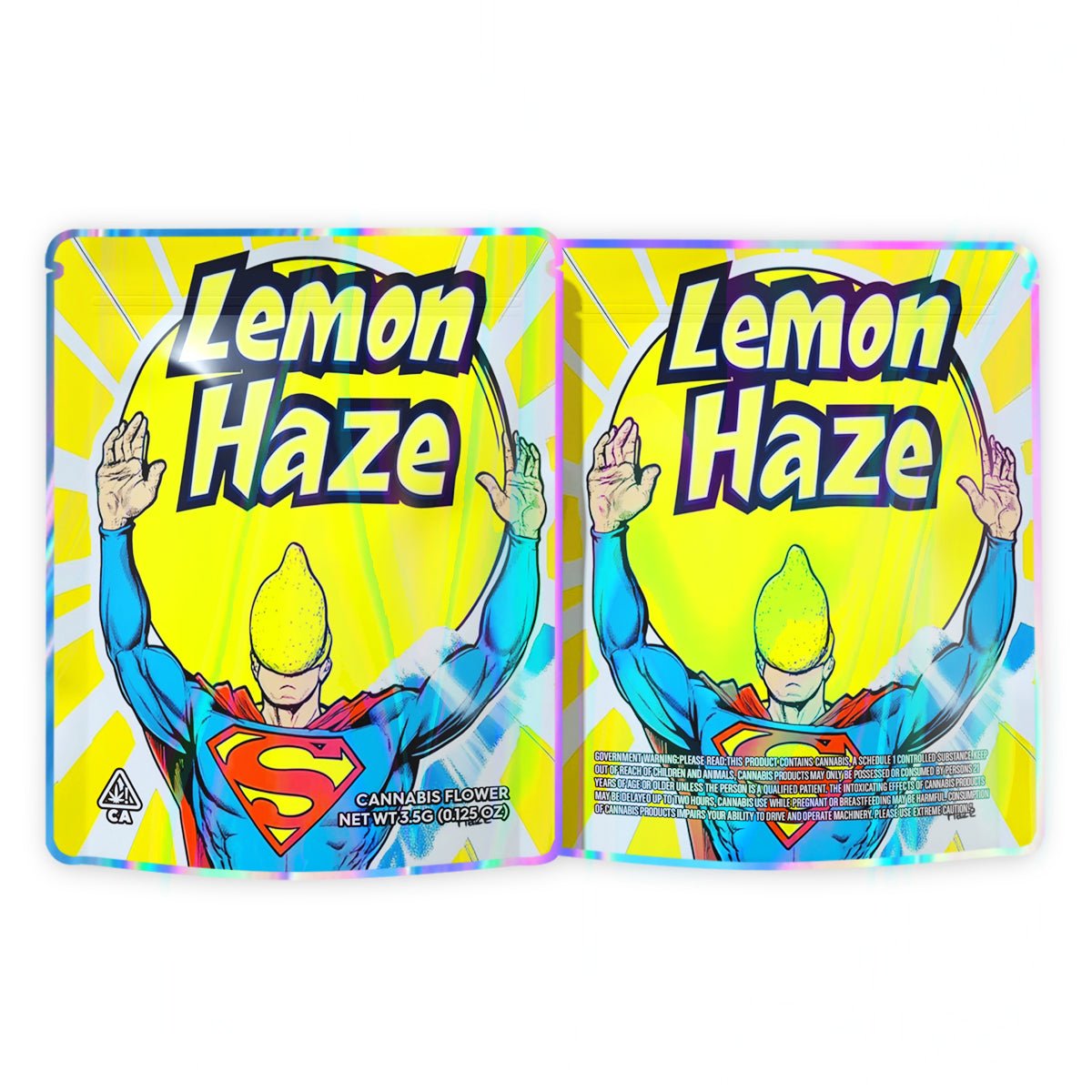 Lemon Haze Mylar Bags 3.5 Grams