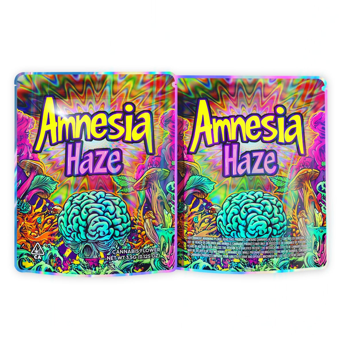 Amnesia Haze Mylar Bags 3.5 Grams