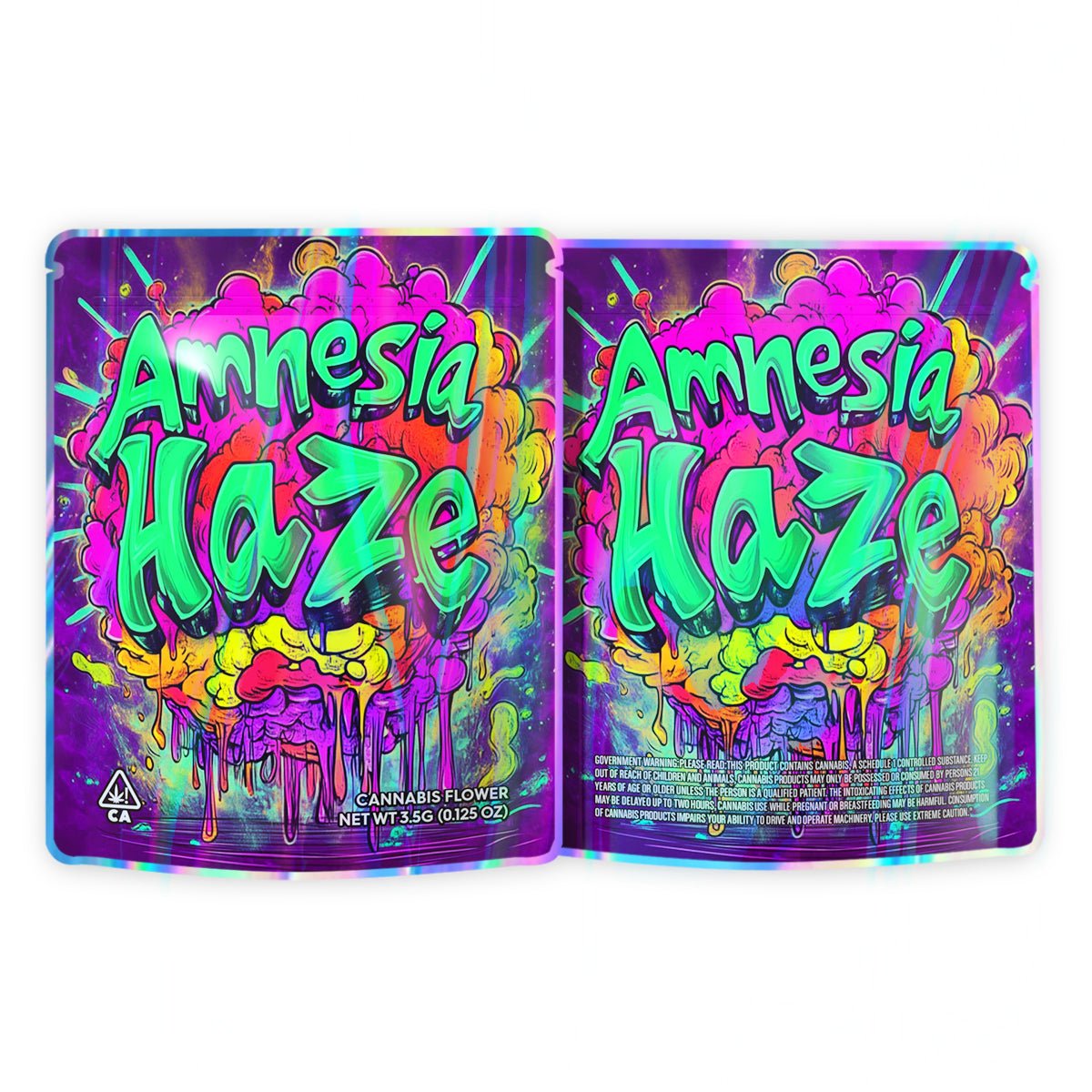 Amnesia Haze Mylar Bags 3.5 Grams