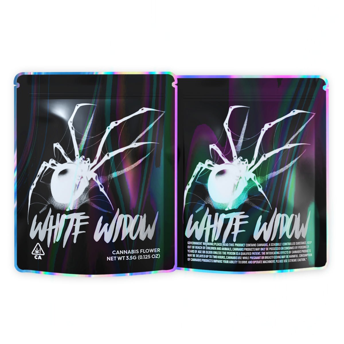 White Widow Mylar Bags 3.5 Grams