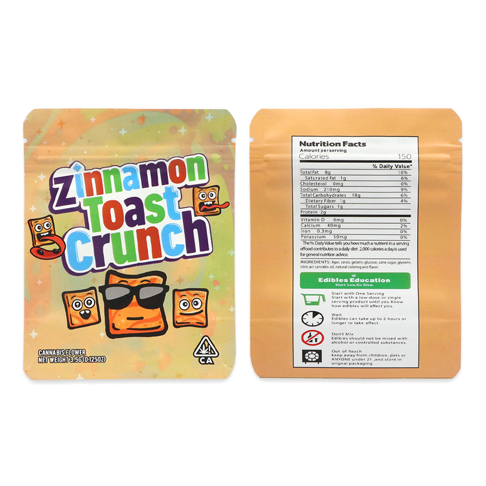 Zinnamon Toast Crunch Mylar Bags 3.5 Grams