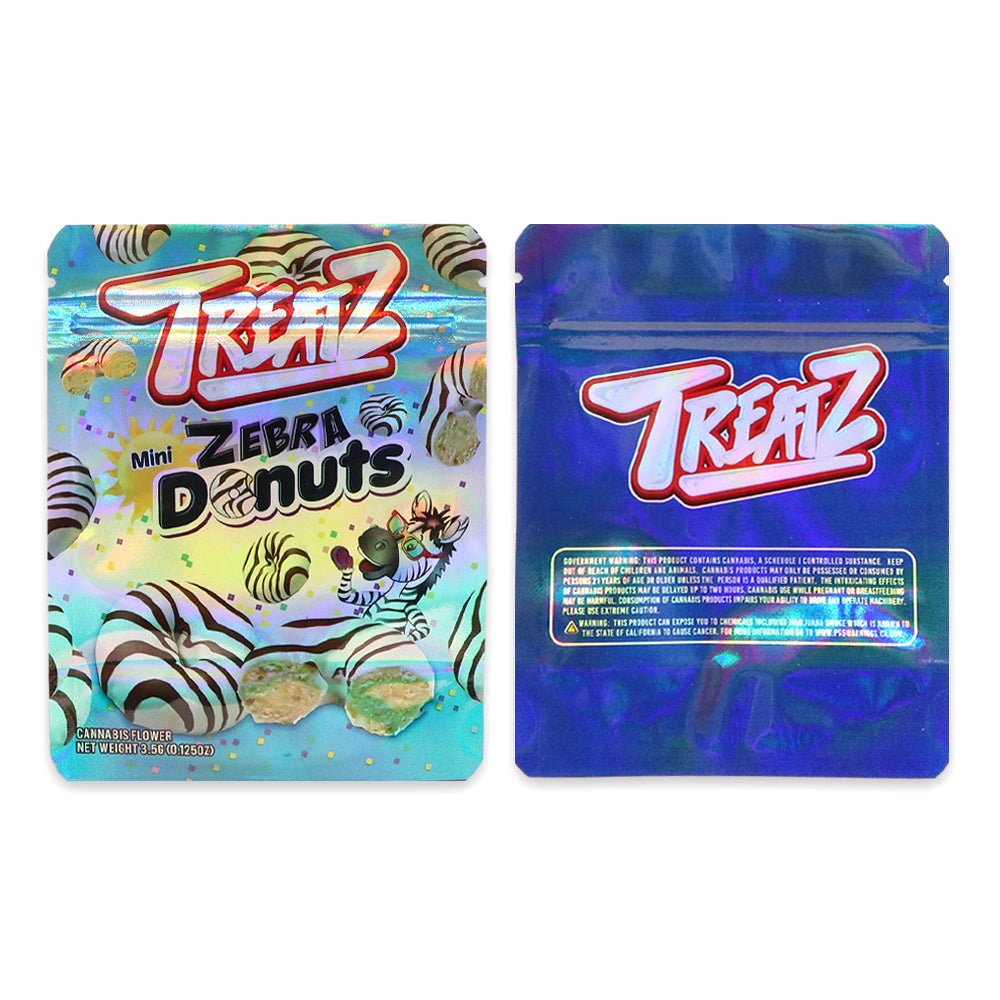 Treatz Zebra Donuts Mylar Bags 3.5 Grams