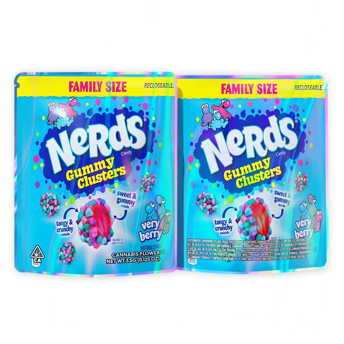 Nerds Gummy Clusters Mylar Bags 3.5 Grams