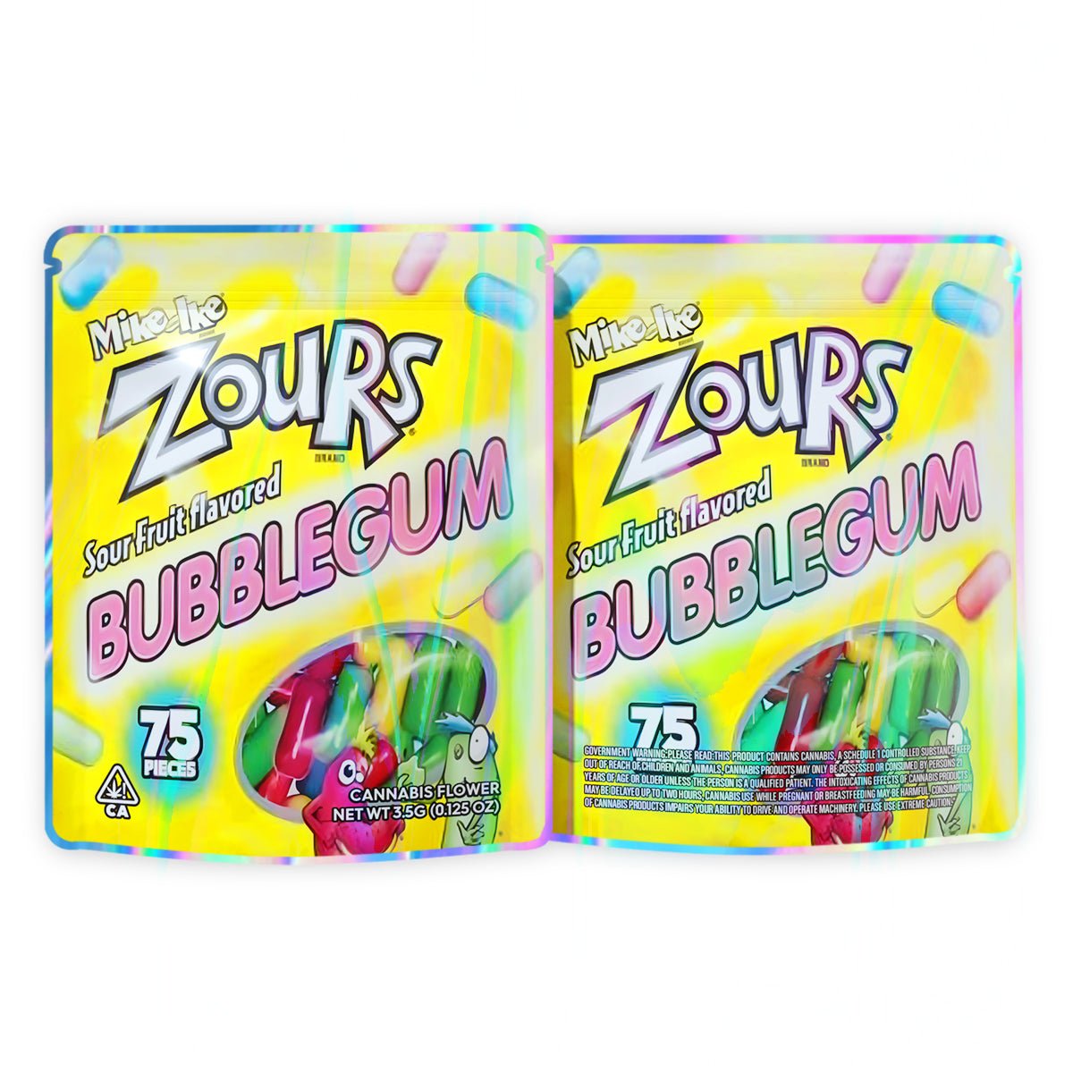 Zours Bubble Gum Mylar Bags 3.5 Grams