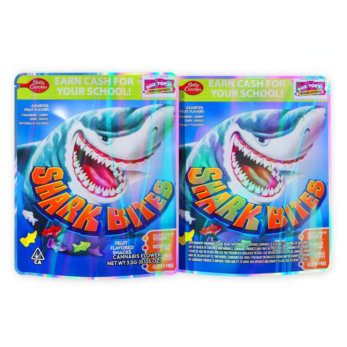 Shark Bites Mylar Bags 3.5 Grams