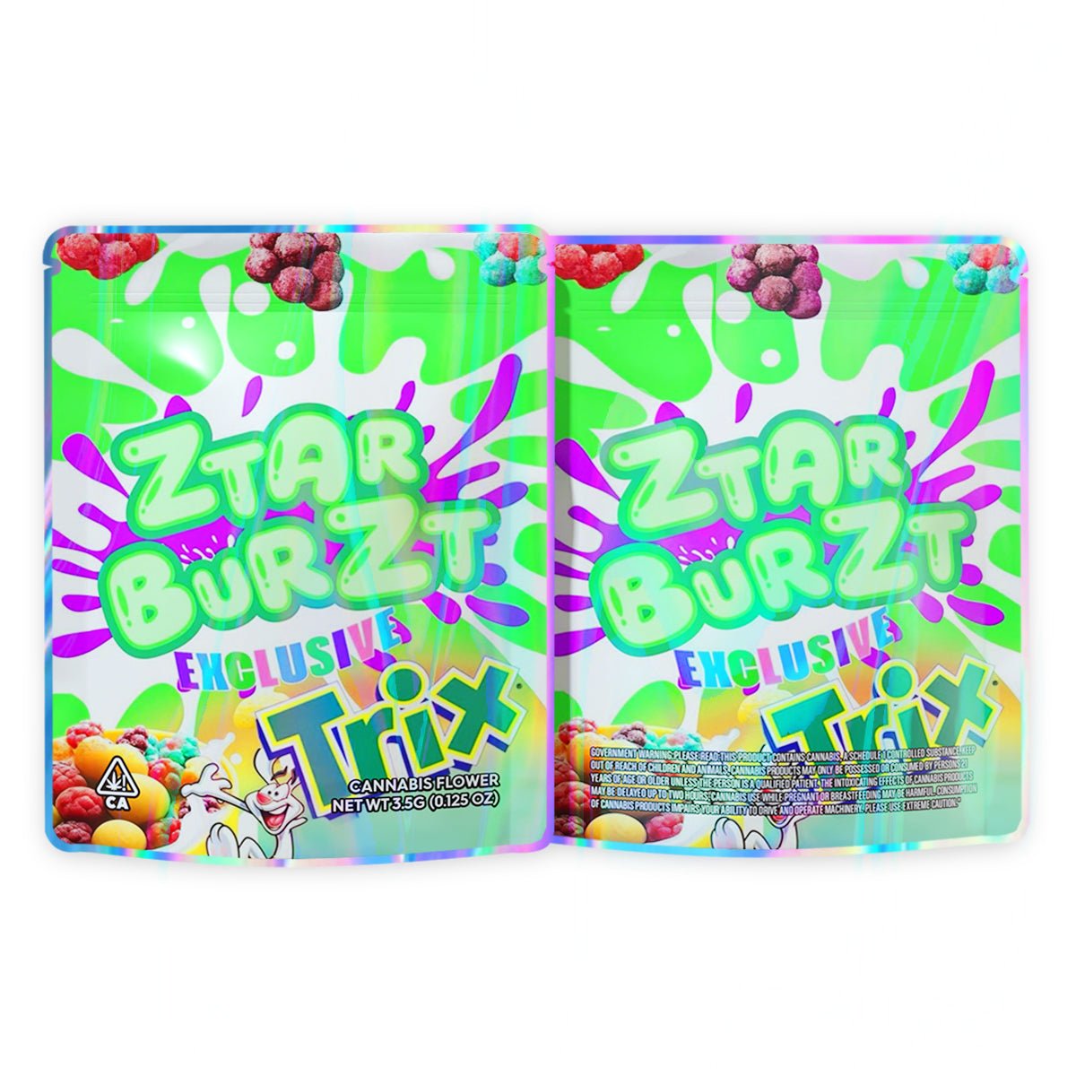 Ztarburst Exclusive Trix Mylar Bags 3.5 Grams