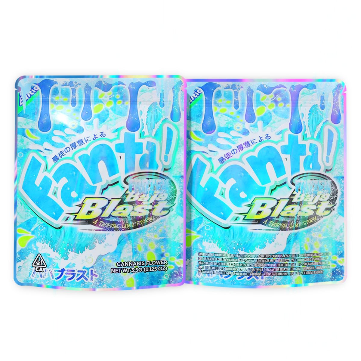 Fanta Frozen Baja Blast Mylar Bags 3.5 Grams