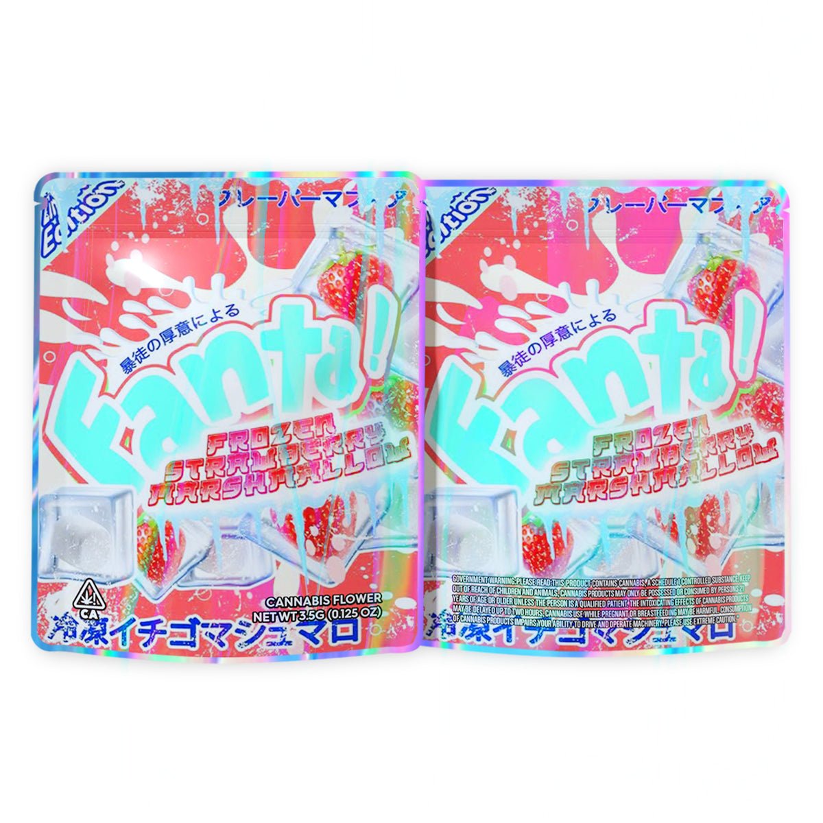 Fanta Frozen Strawberry Marshmallow Mylar Bags 3.5 Grams