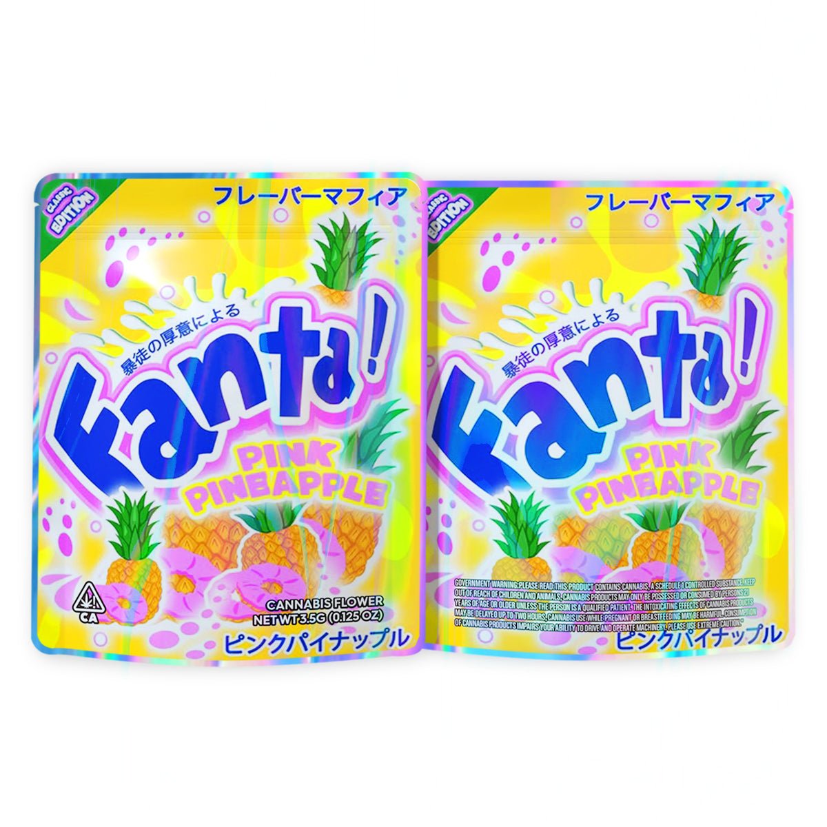 Fanta Pink Pineapple Mylar Bags 3.5 Grams