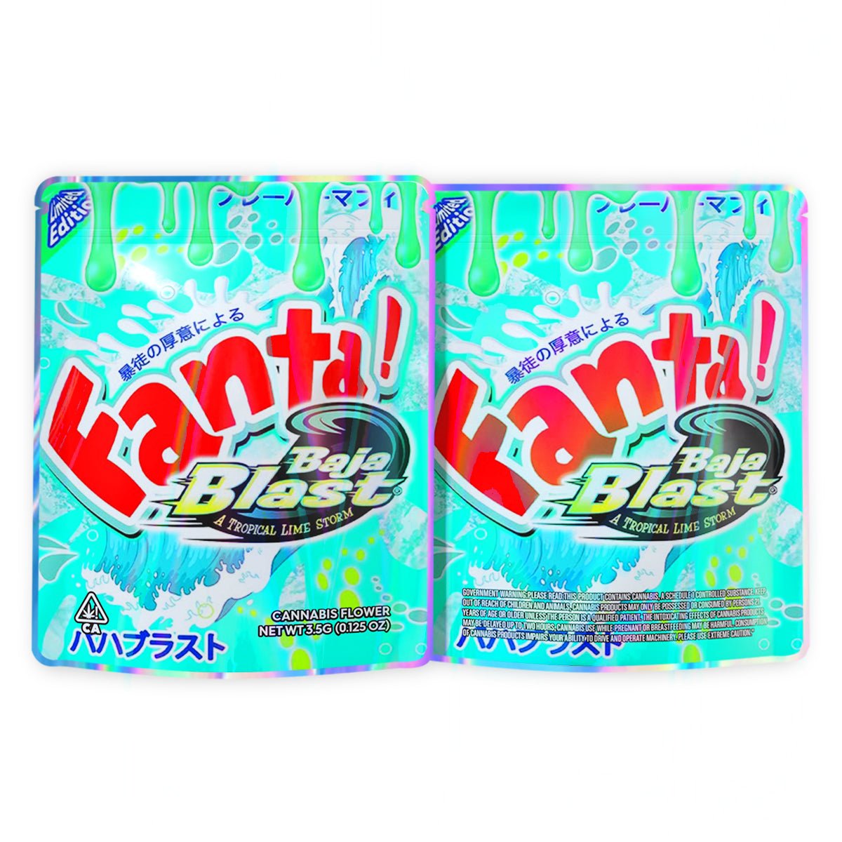 Fanta Baja Blast Mylar Bags 3.5 Grams