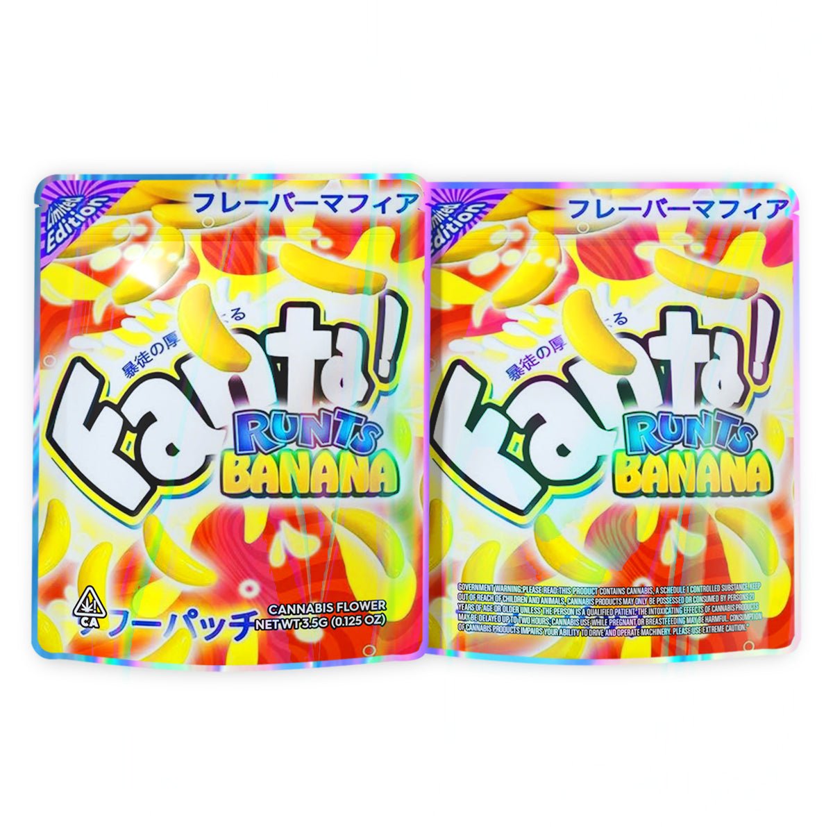 Fanta Runts Banana Mylar Bags 3.5 Grams