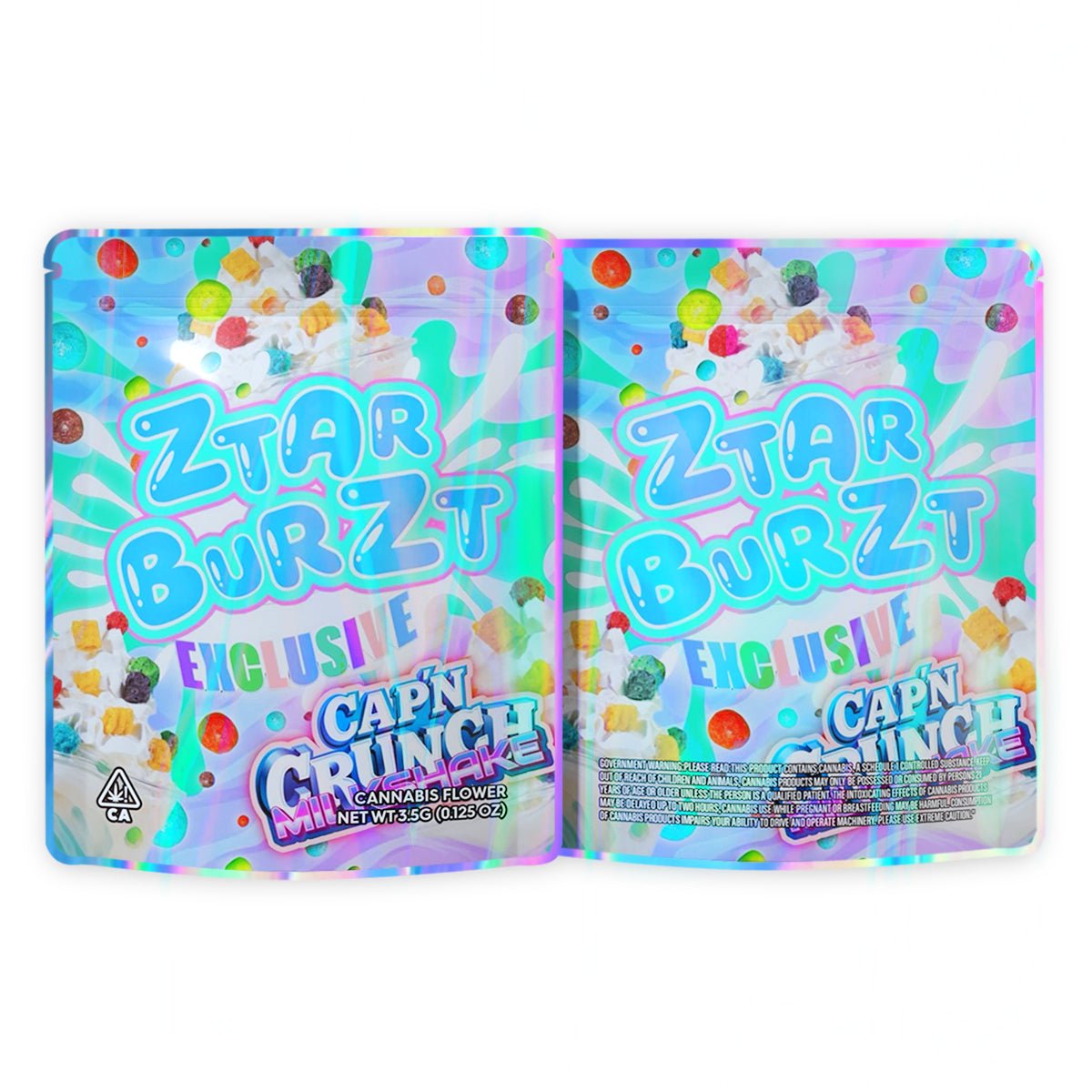 Ztarburst Exclusive Cap'N Crunch Milkshake Mylar Bags 3.5 Grams