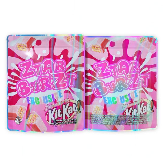 Ztarburst Exclusive Strawberry Kitkat Mylar Bags 3.5 Grams