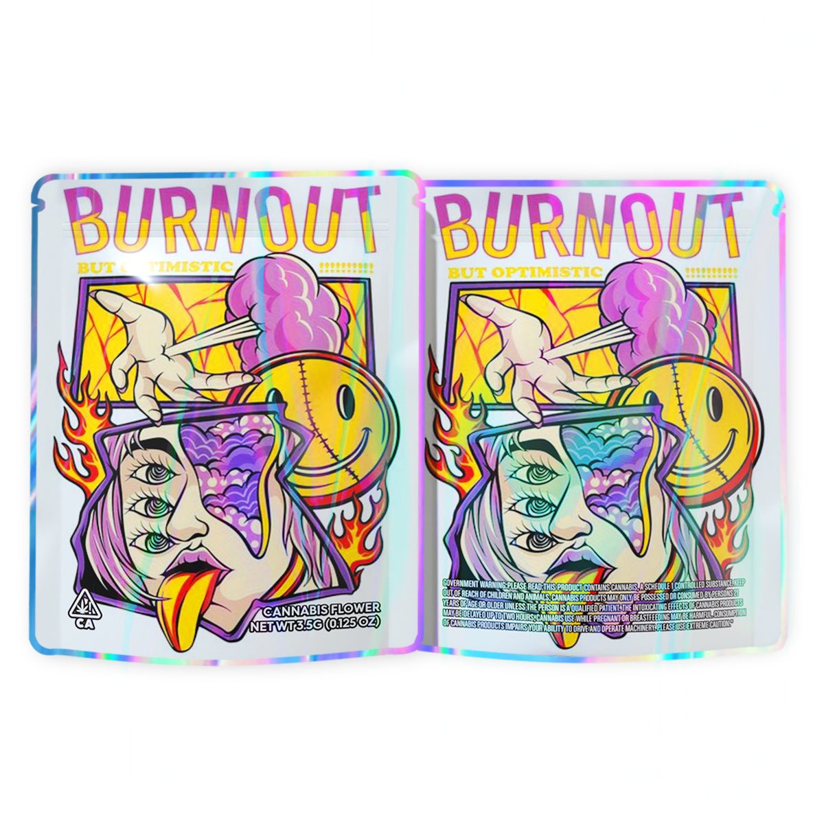 Burnout Mylar Bags 3.5 Grams