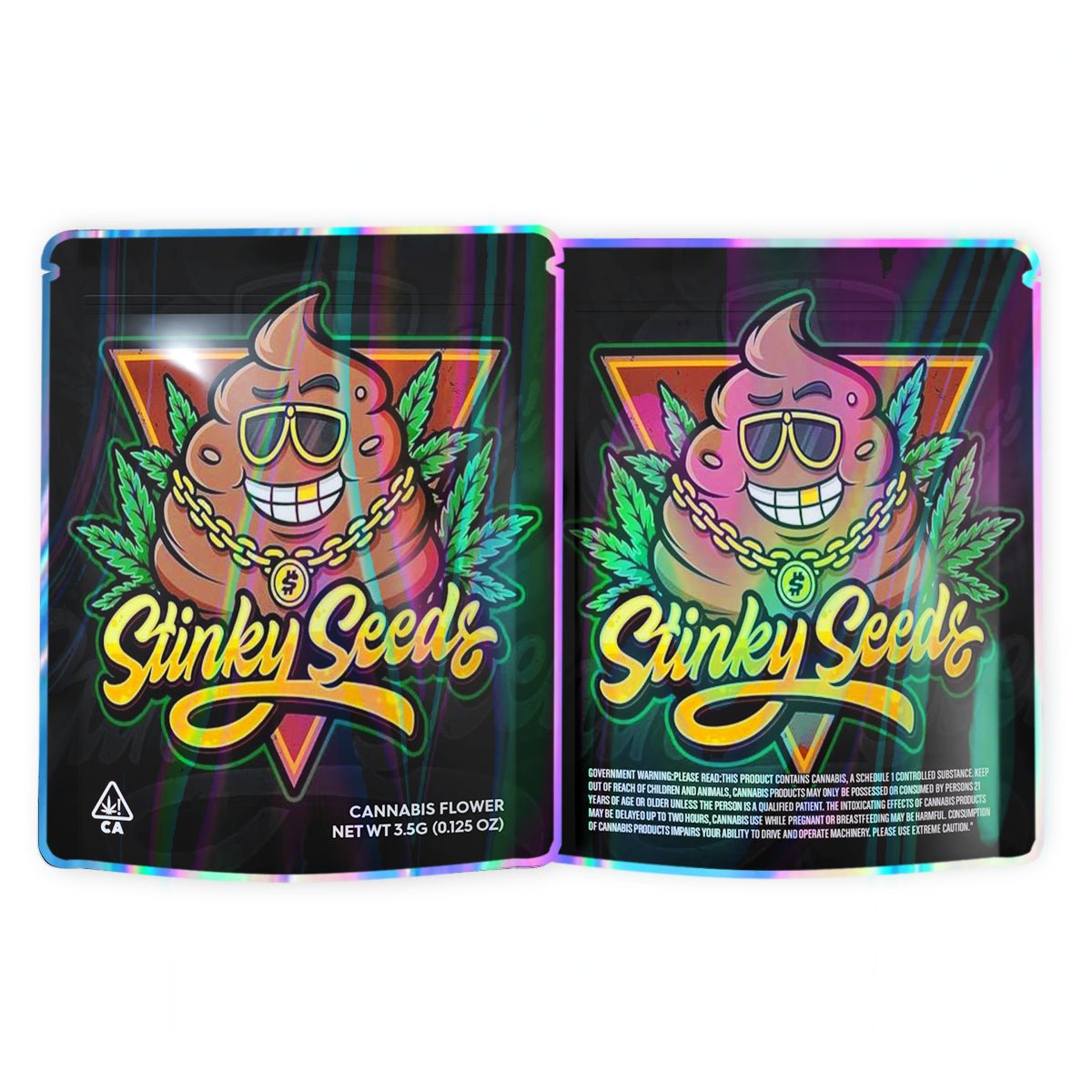 Stinky Seed Mylar Bags 3.5 Grams