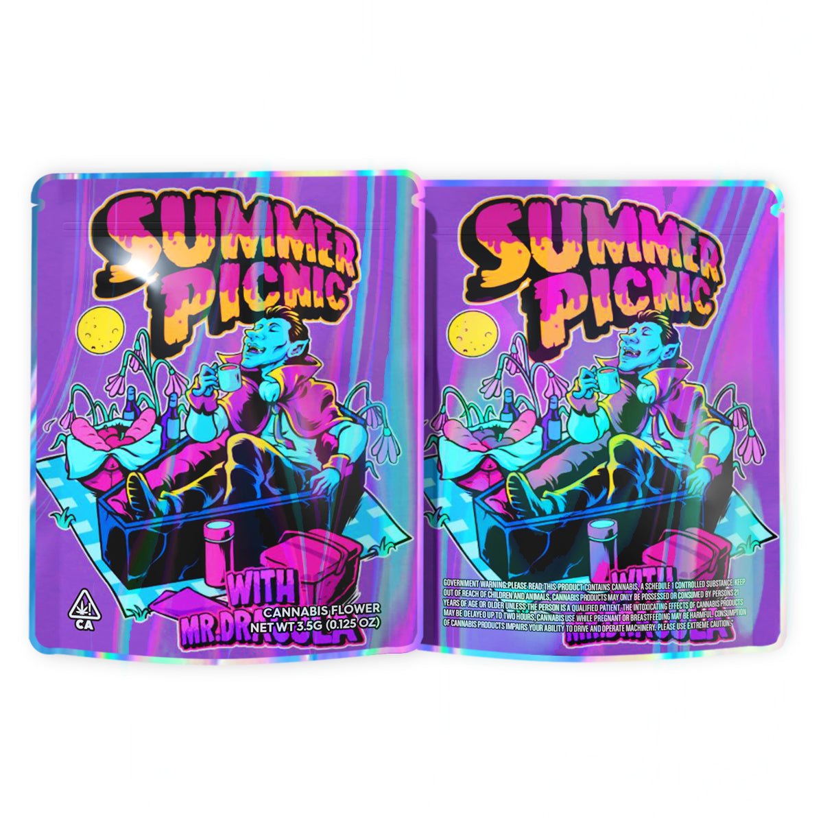 Summer Picnic Mylar Bags 3.5 Grams