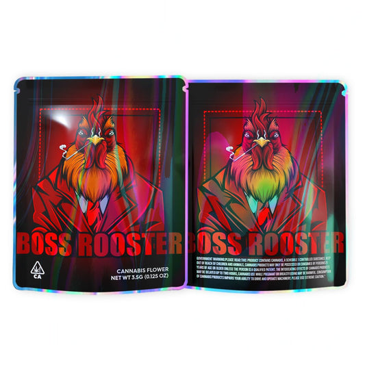 Boss Rooster Mylar Bags 3.5 Grams