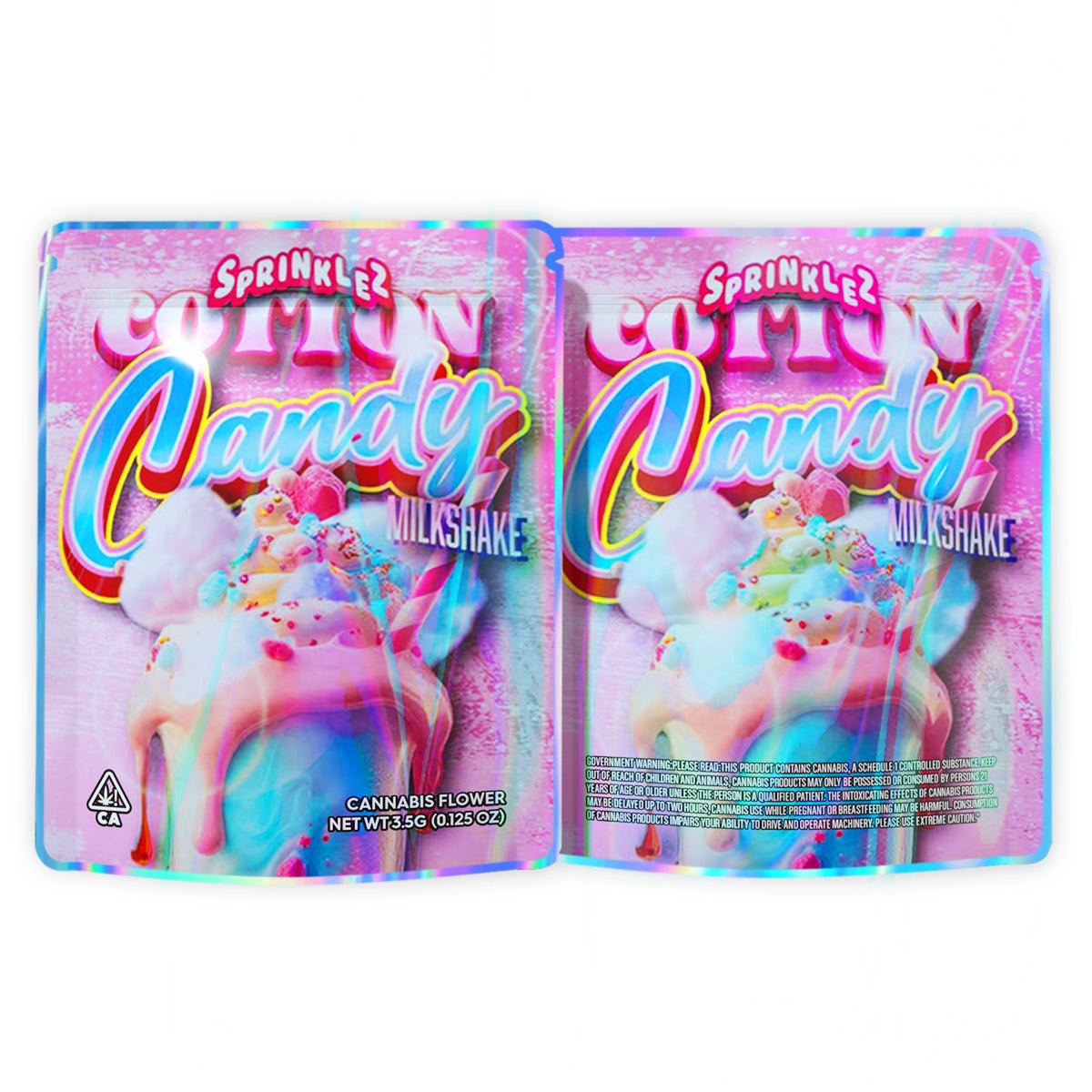 Sprinkles Cotton Candy Milkshake Mylar Bags 3.5 Grams