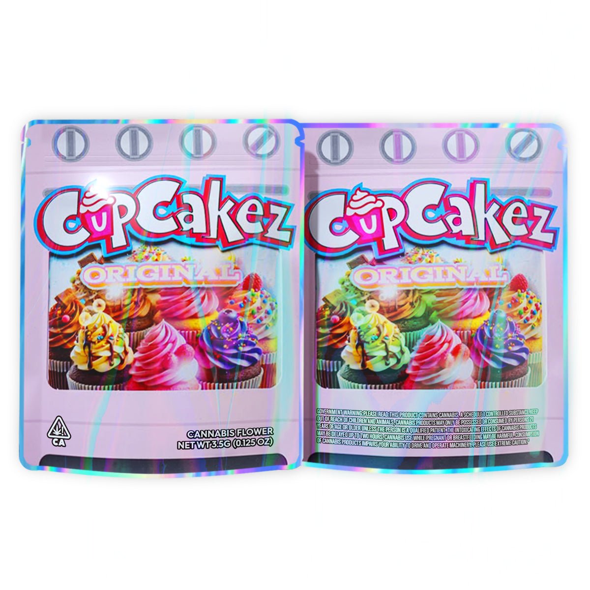 Cupcake Original Mylar Bags 3.5 Grams