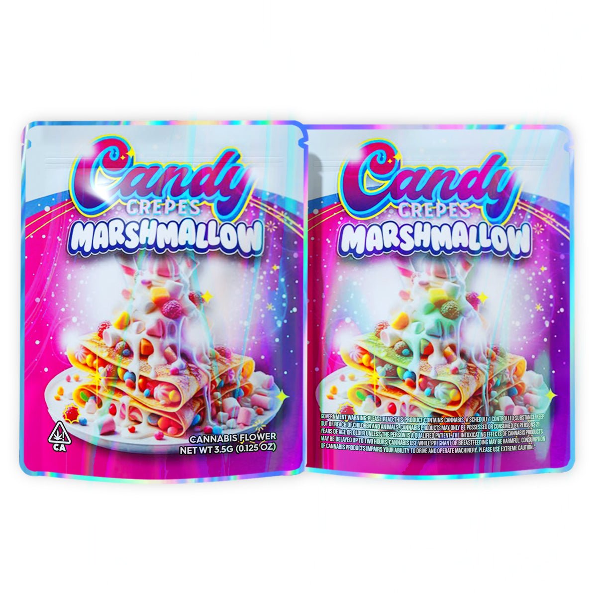 Candy Crepes Marshmallow Mylar Bags 3.5 Grams