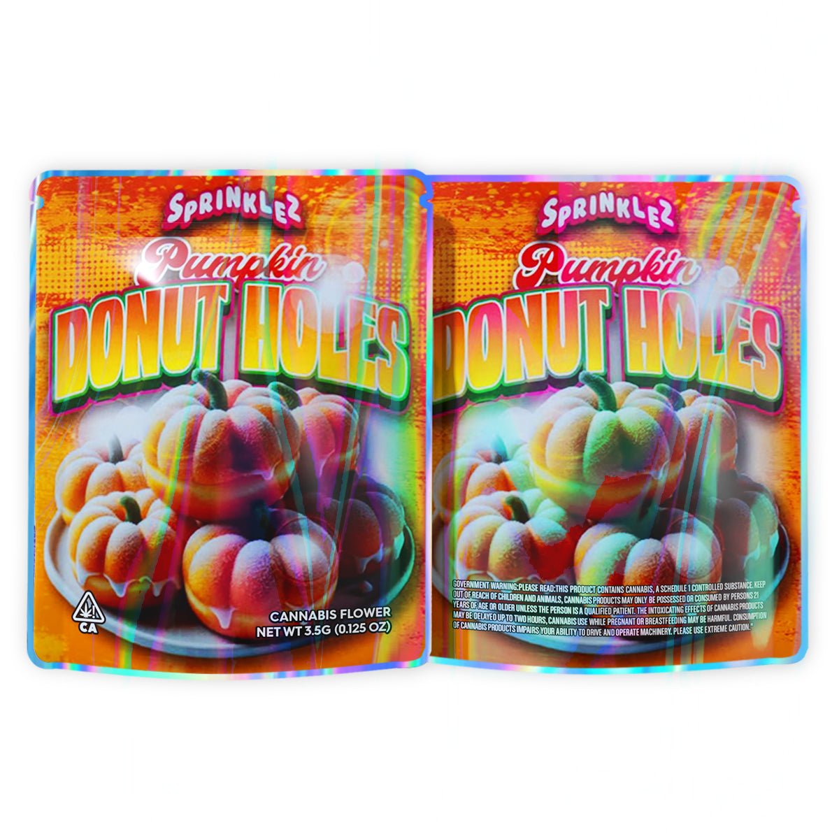 Sprinkles Pumpkin Donut Holes Mylar Bags 3.5 Grams