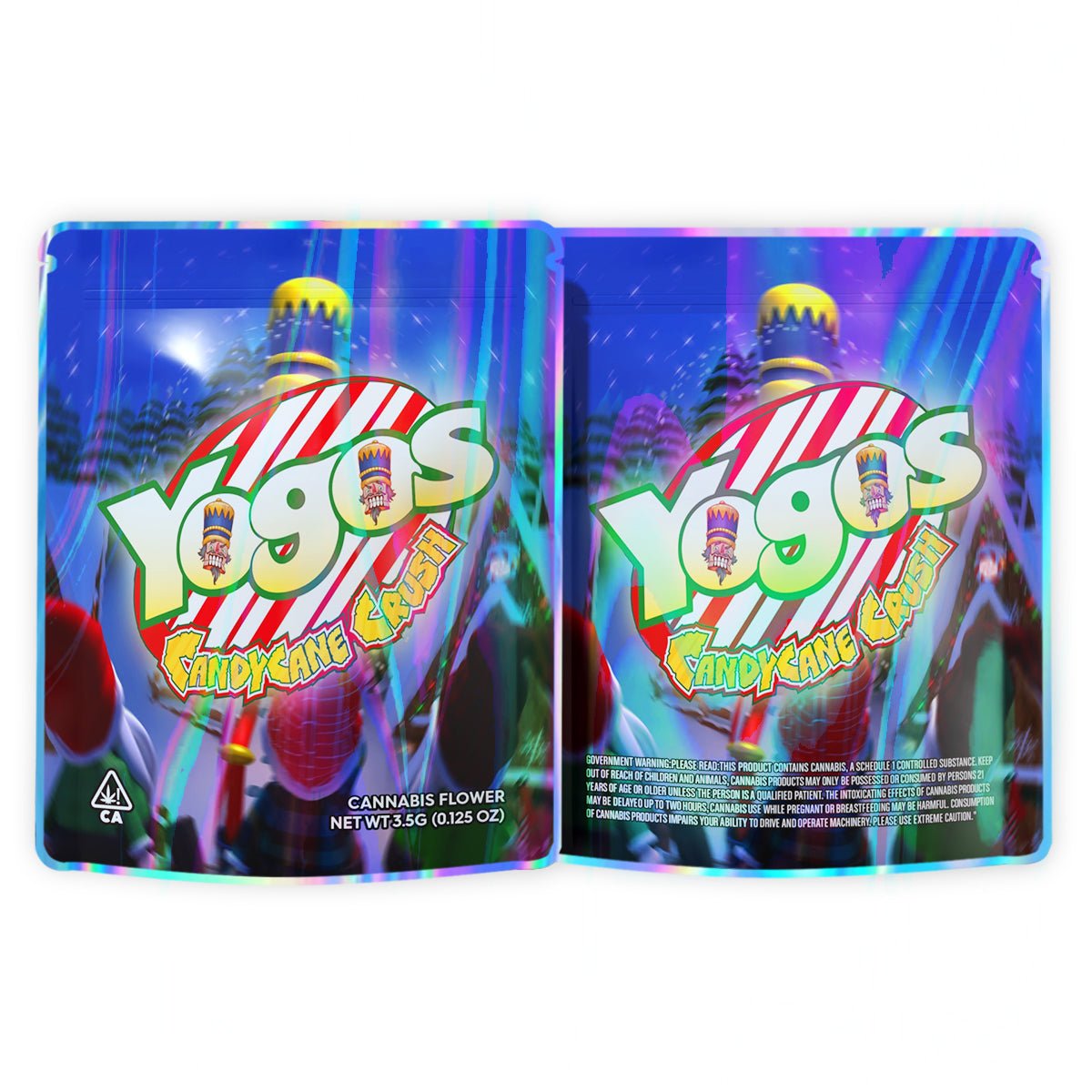 Yogos Candy Cane Crush Mylar Bags 3.5 Grams