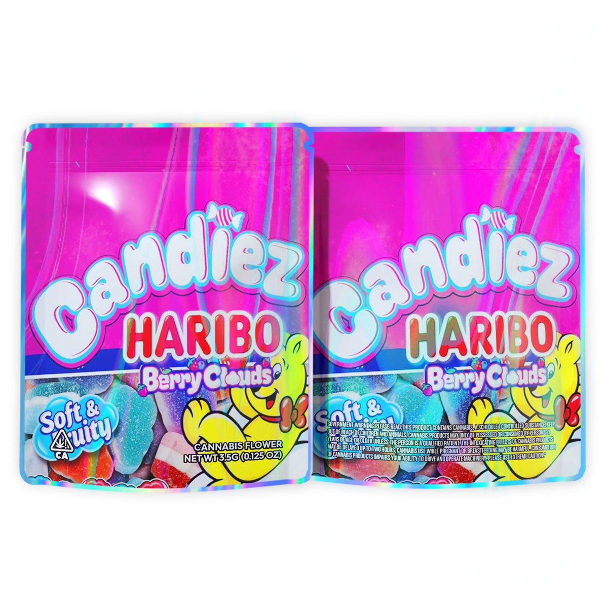 Candiez Haribo Berry Clouds Mylar Bags 3.5 Grams