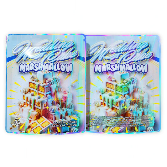 Wedding Cake Marshmallow Mylar Bags 3.5 Grams