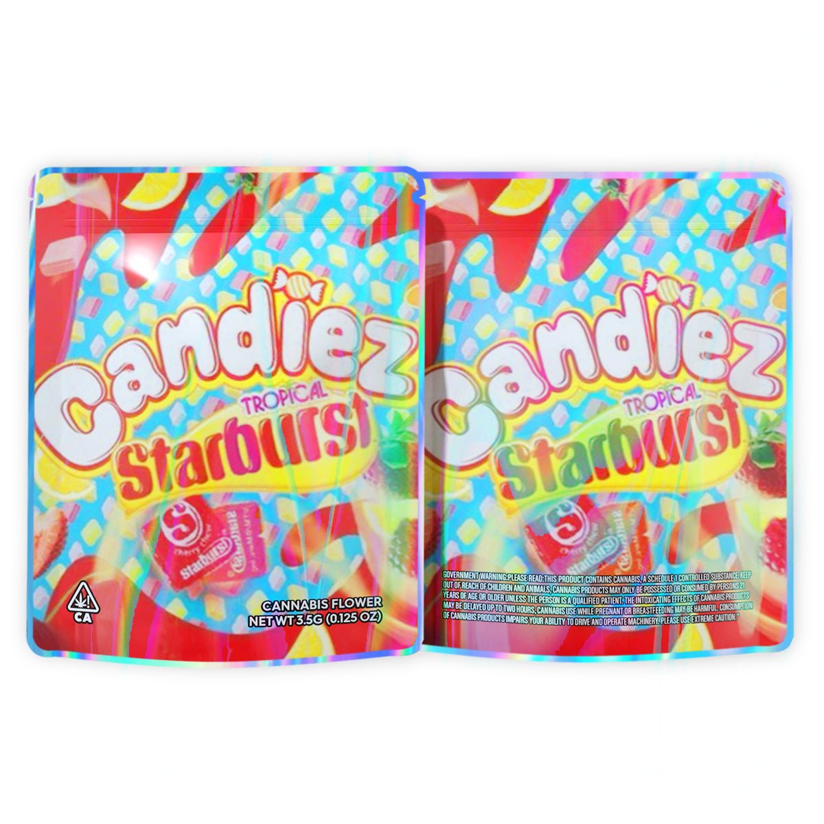 Candiez Tropical Starburst Mylar Bags 3.5 Grams