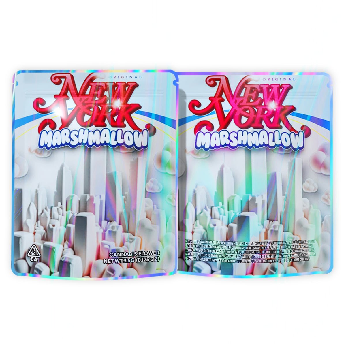 New York Marshmallow Mylar Bags 3.5 Grams