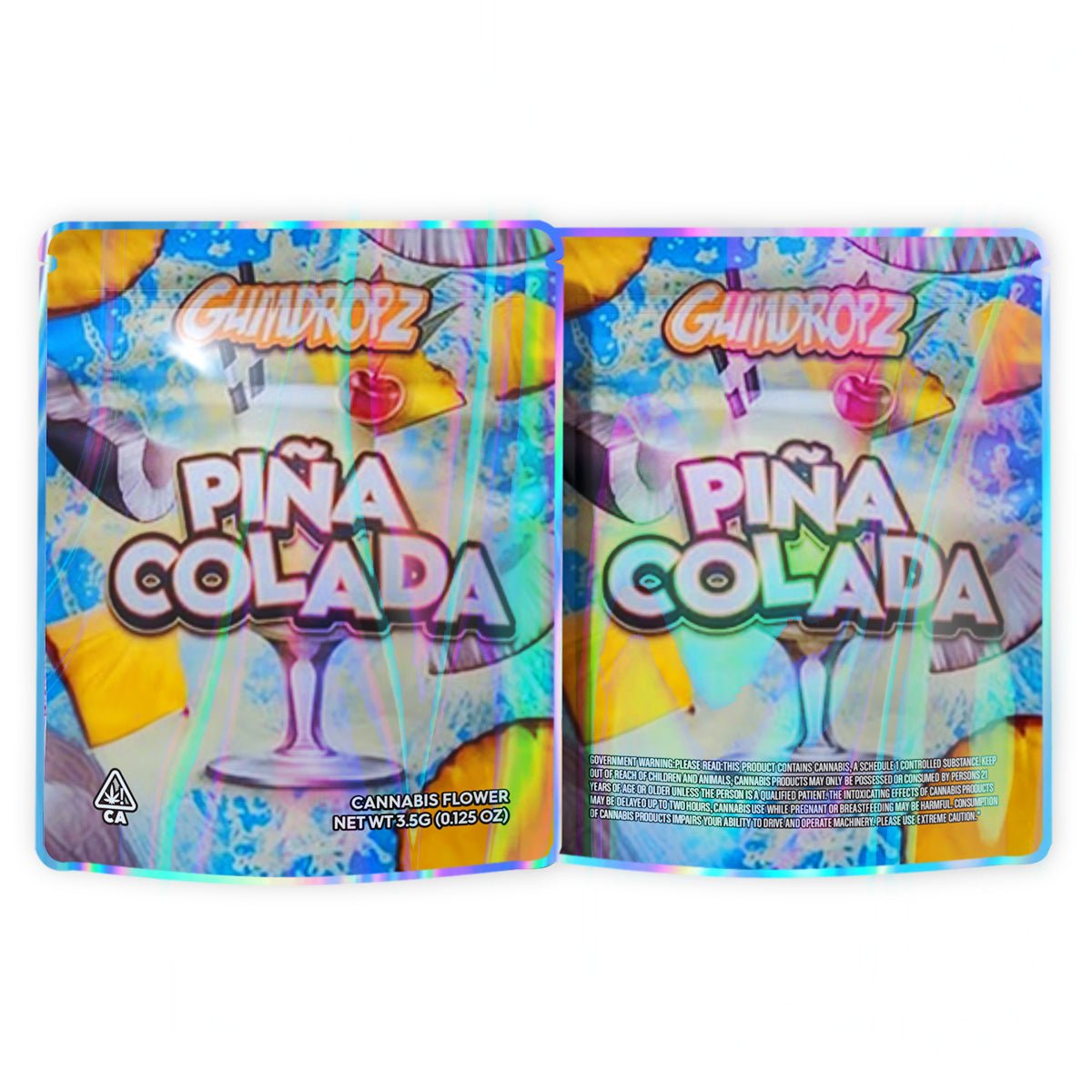 Gumdropz Pina Colada Mylar Bags 3.5 Grams