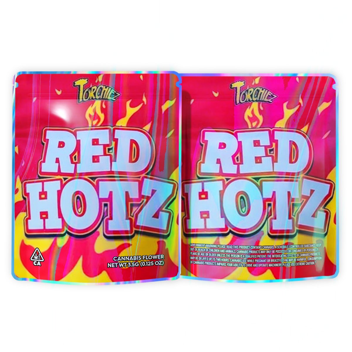 Torchiez Red Hotz Mylar Bags 3.5 Grams