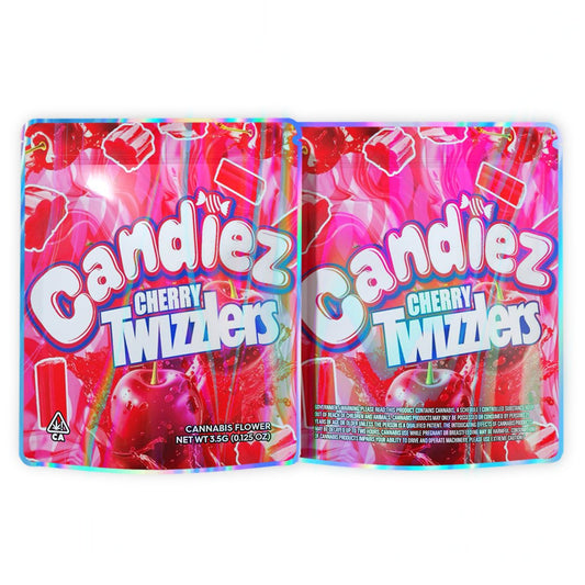 Candiez Cherry Twizzlers Mylar Bags 3.5 Grams