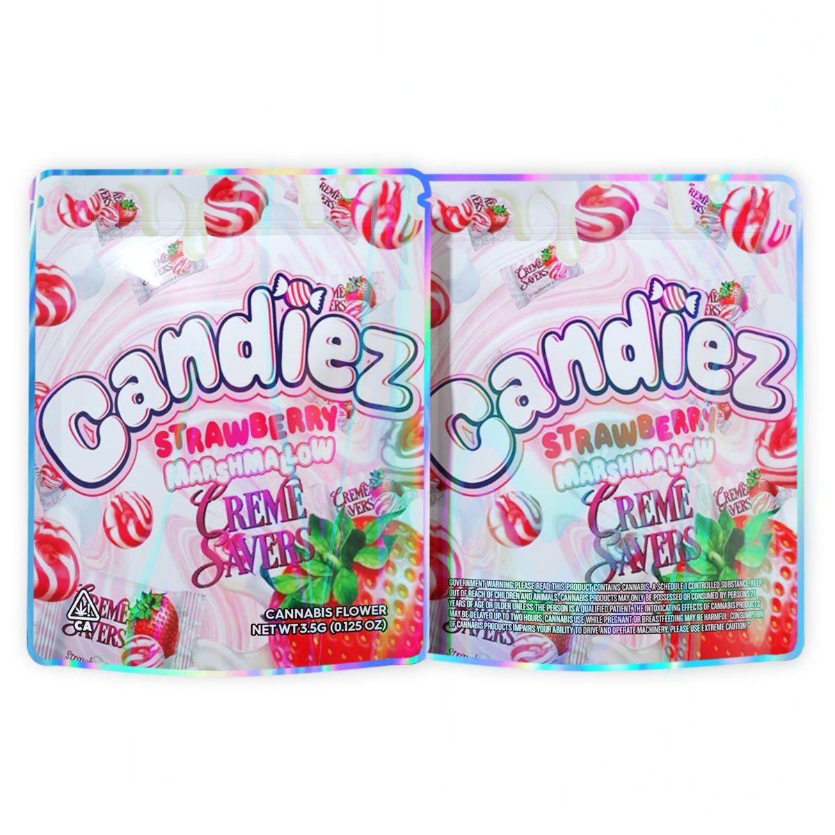 Candiez Strawberry Marshmallow Mylar Bags 3.5 Grams