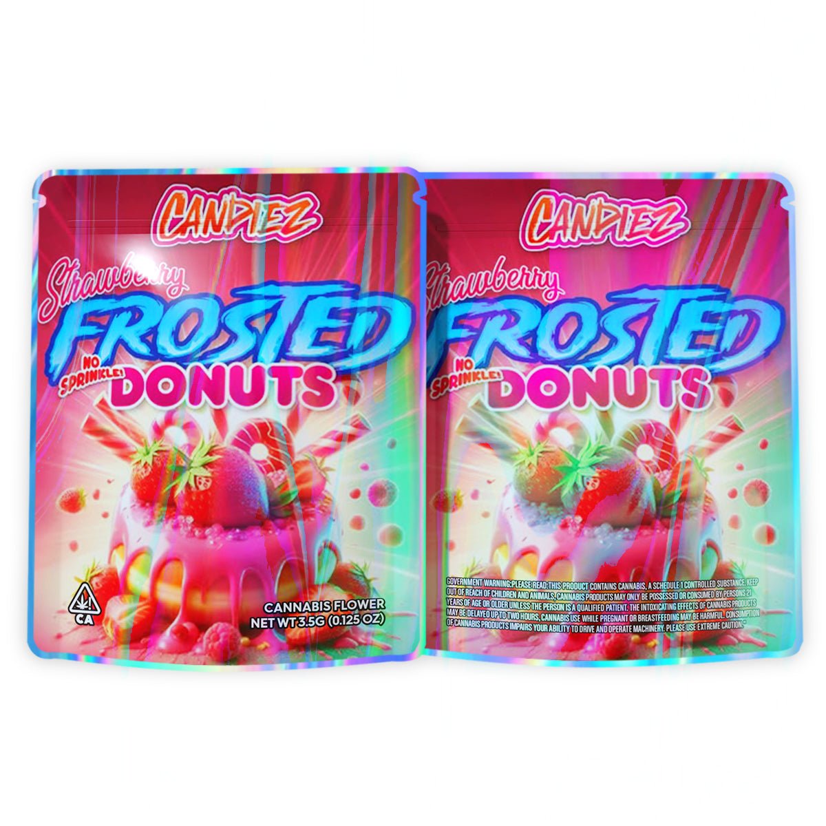 Candiez Strawberry Frosted Donuts Mylar Bags 3.5 Grams