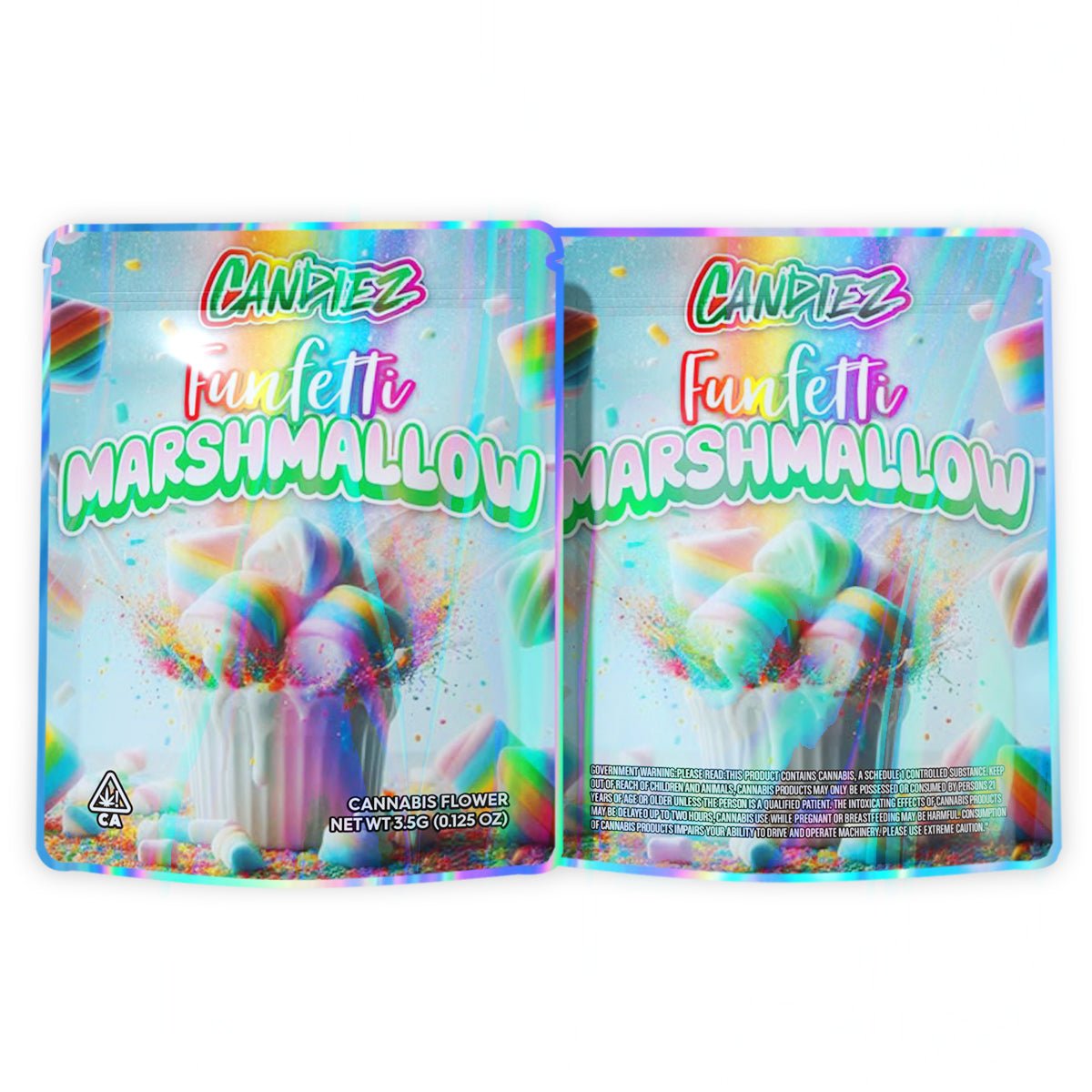 Candiez Funfetti Marshmallow Mylar Bags 3.5 Grams