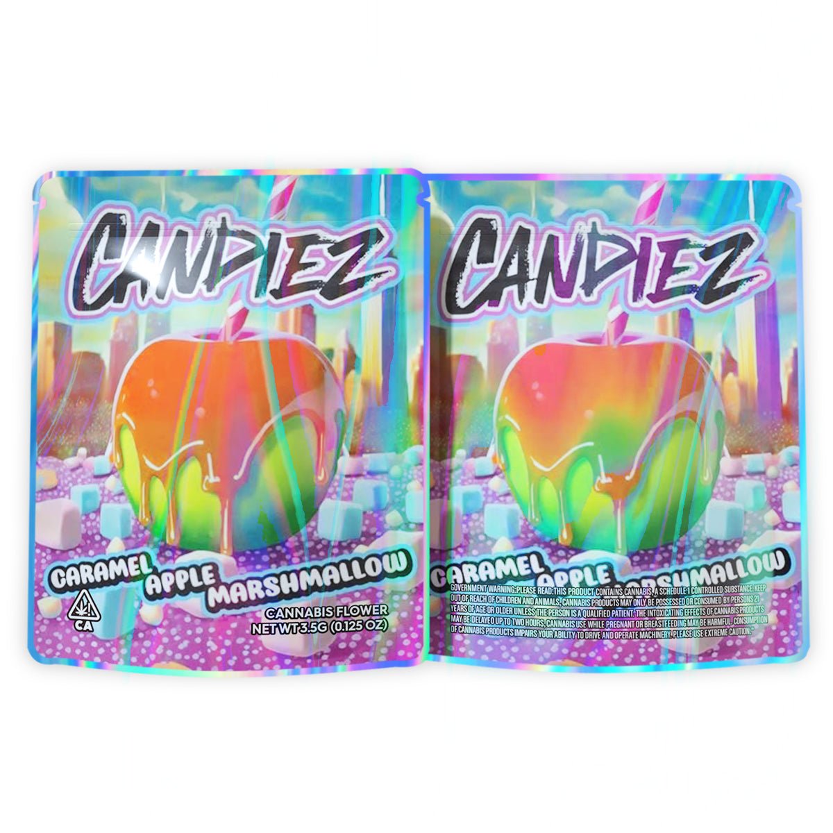 Candiez Caramel Apple Marshmallow Mylar Bags 3.5 Grams