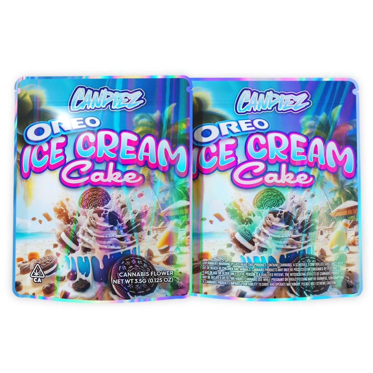 Candiez Oreo Ice Cream Cake Mylar Bags 3.5 Grams