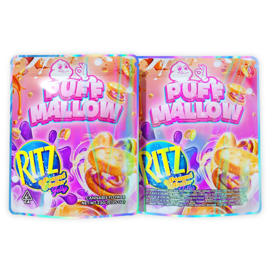 Puff Mallow Ritz Peanut Butter Jelly Mylar Bags 3.5 Grams