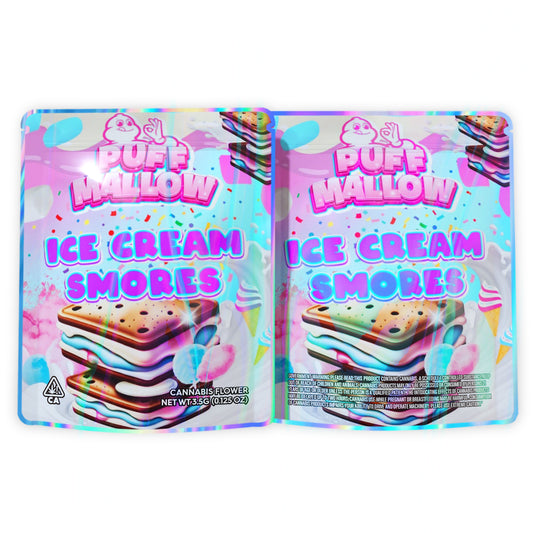 Puff Mallow Ice Cream Smores Mylar Bags 3.5 Grams