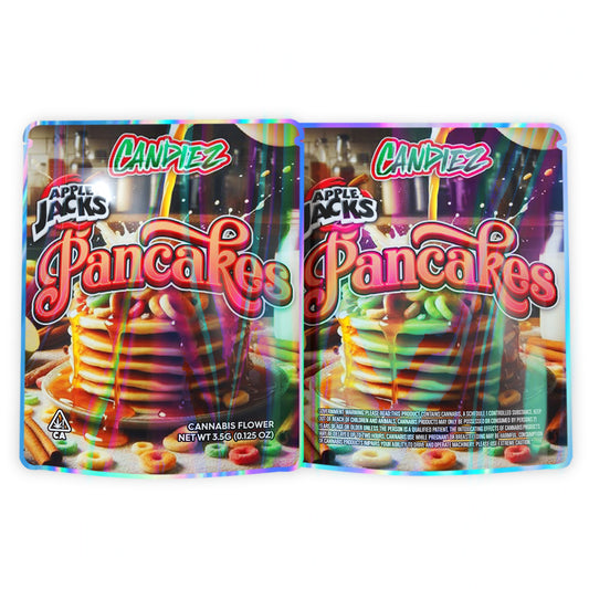 Candiez Apple Jacks Pancakes Mylar Bags 3.5 Grams