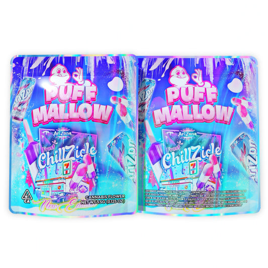 Puff Mallow Frost Chill Zicle Mylar Bags 3.5 Grams