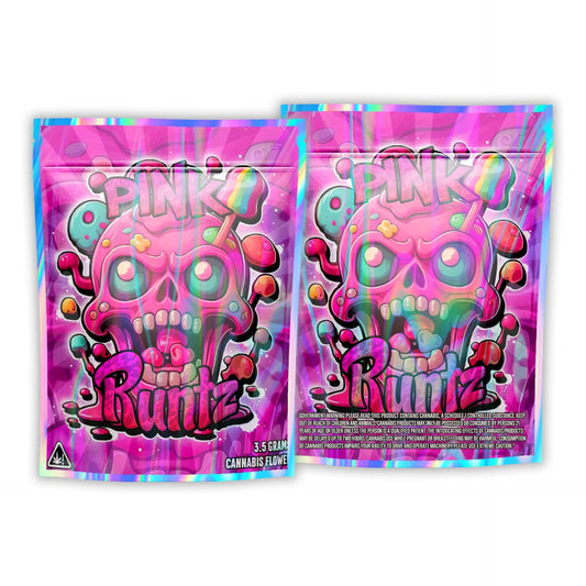 Runtz Pink Mylar Bags 3.5 Grams