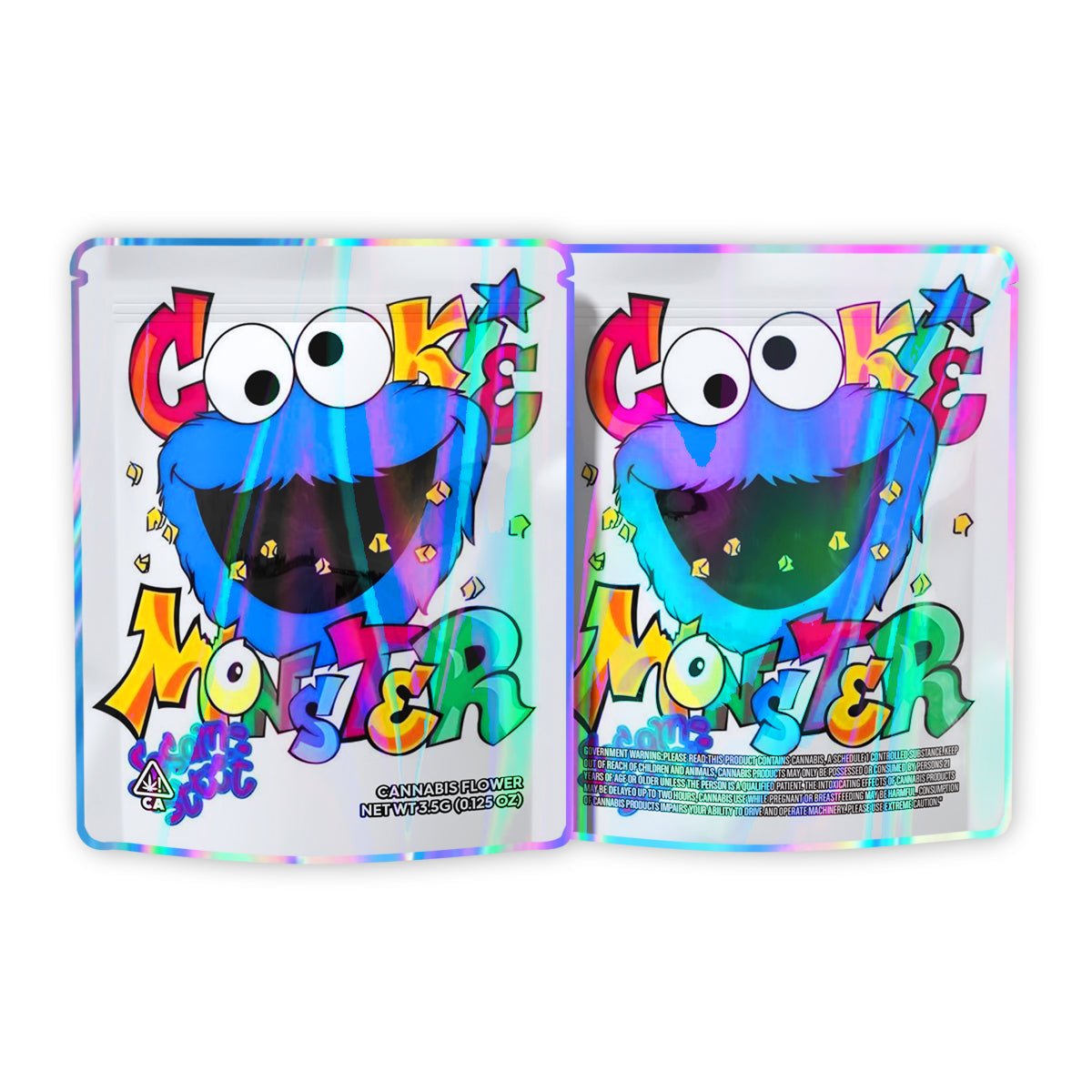 Cookies Monster Mylar Bags 3.5 Grams