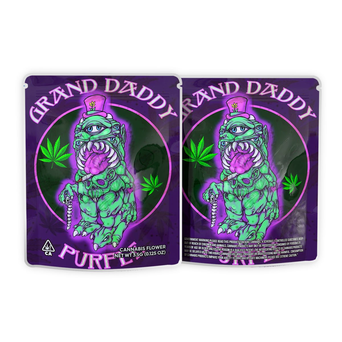 Grand Daddy Purple Mylar Bags 3.5 Grams