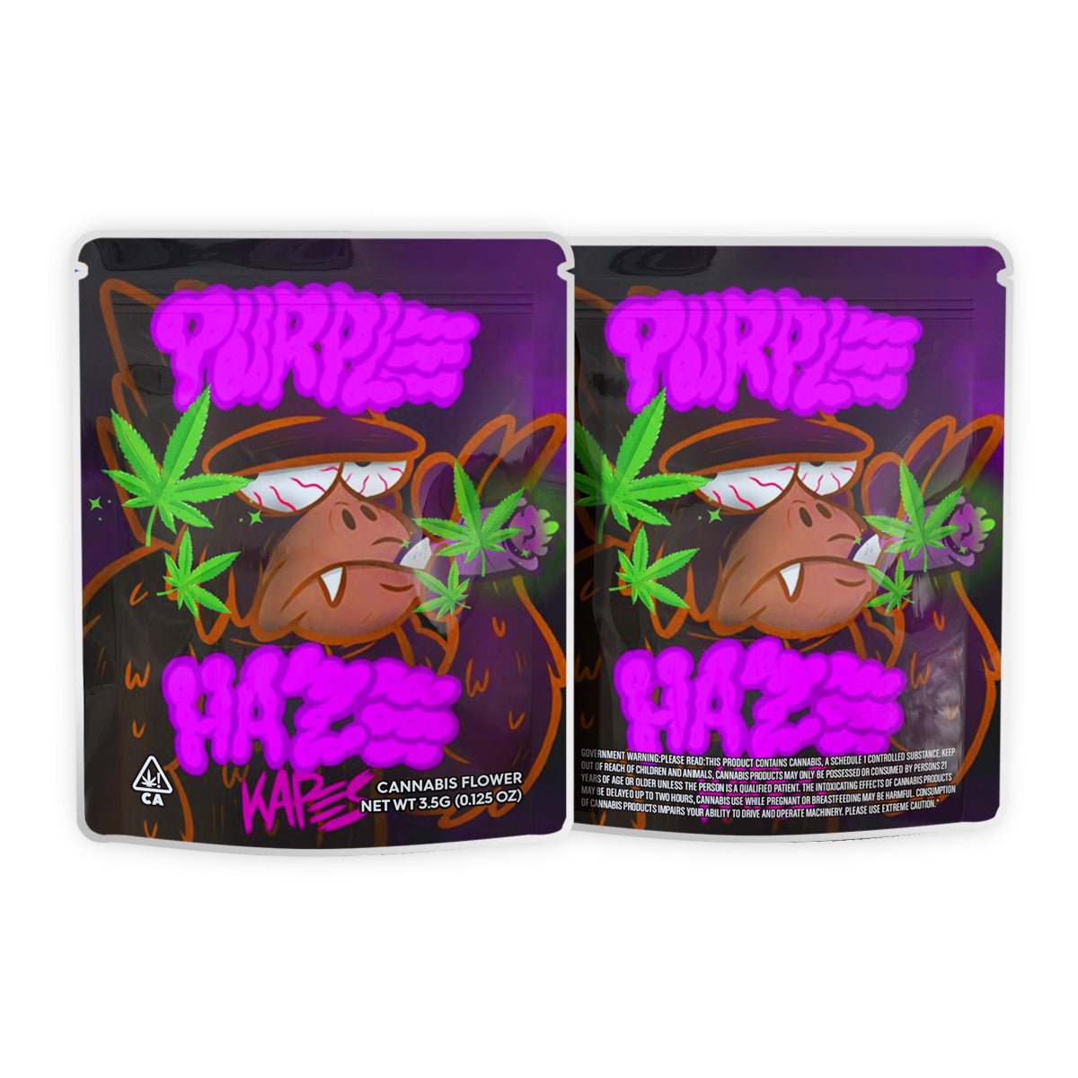 Purple Haze Kapc Mylar Bags 3.5 Grams