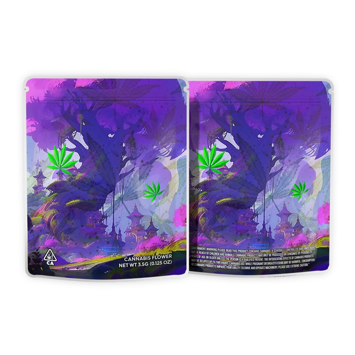 Purple Haze Mylar Bags 3.5 Grams