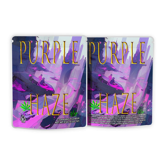 PUBPLE HAZE Mylar Bags 3.5 Grams