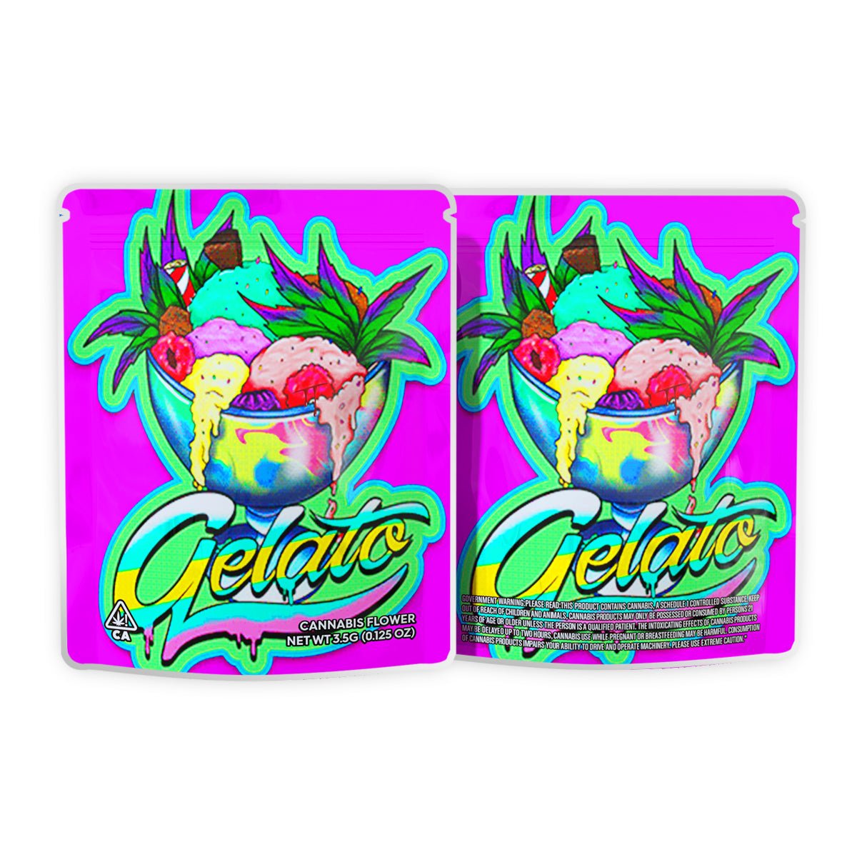 Gelato Mylar Bags 3.5 Grams